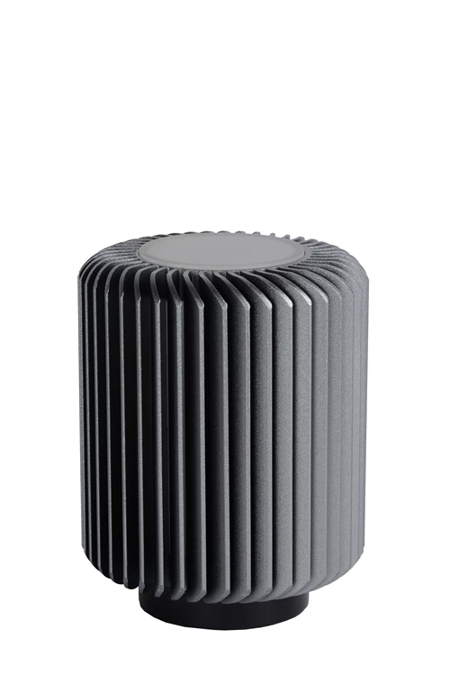 Lucide TURBIN - Lampe de table - Ø 10,6 cm - LED - 1x5W 3000K - Gris - éteint